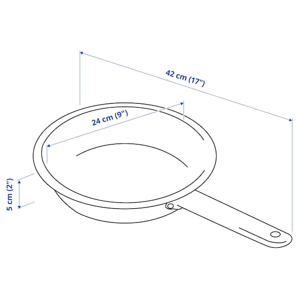 Ikea IKEA 365+ - Frying pan, stainless steel/non-stick coating, 24 cm