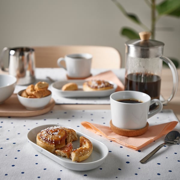 IKEA 365+ serving plate, white, 20x11 cm