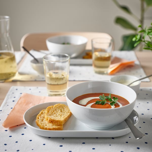 IKEA 365+ serving plate, white, 27x15 cm