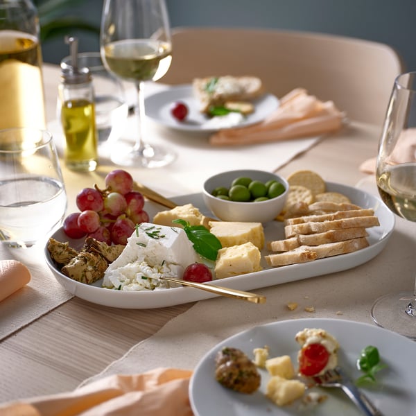 IKEA 365+ serving plate, white, 36x20 cm