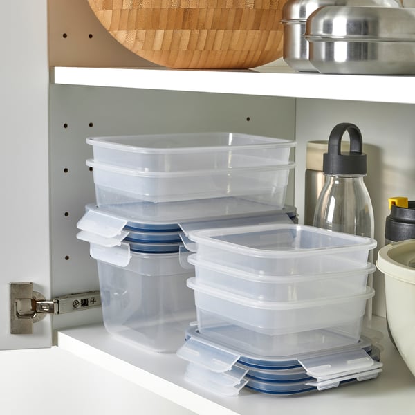 IKEA 365+ - Set of 6 food containers with lid, plastic ,