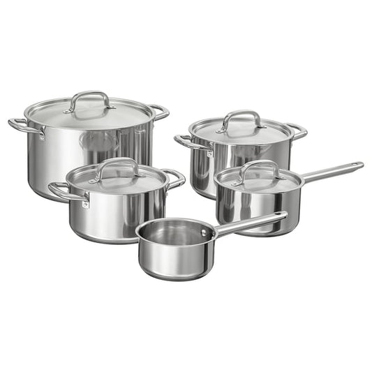 IKEA 365+ cookware set, 9 pieces, stainless