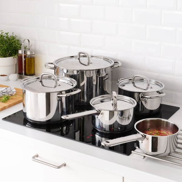 IKEA 365+ cookware set, 9 pieces, stainless