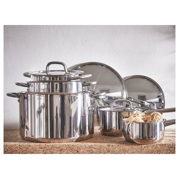 IKEA 365+ cookware set, 9 pieces, stainless