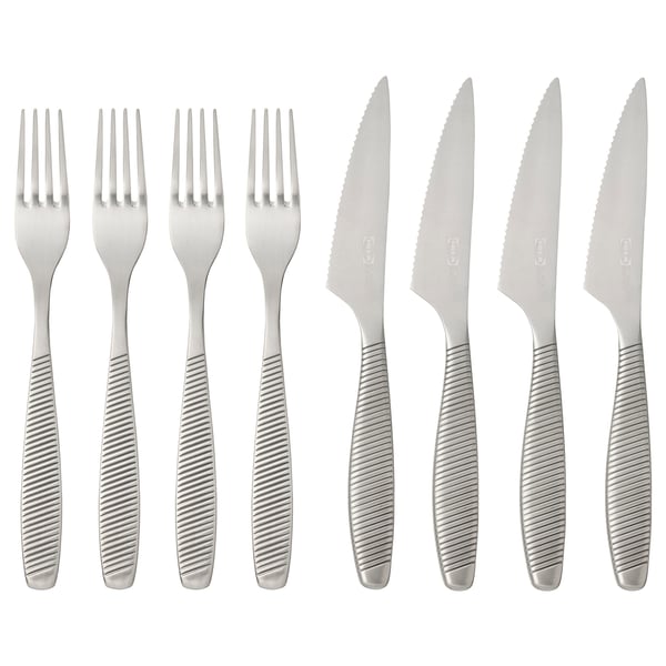 IKEA 365+ 8-piece steak cutlery set, stainless steel