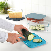 IKEA 365+ chopping board, black-blue grey-blue/light blue, 22x16 cm, 3 pack