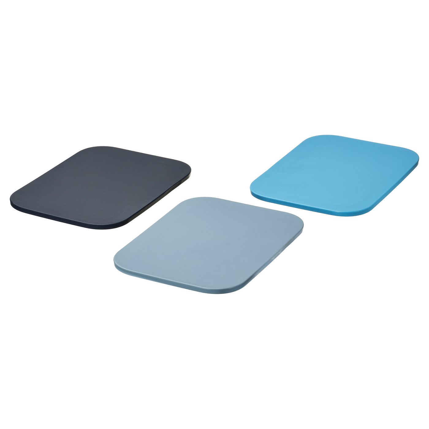 IKEA 365+ chopping board, black-blue grey-blue/light blue, 22x16 cm, 3 pack