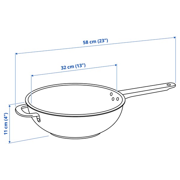 IKEA 365+ - Wok, stainless steel/non-stick coating, 32 cm