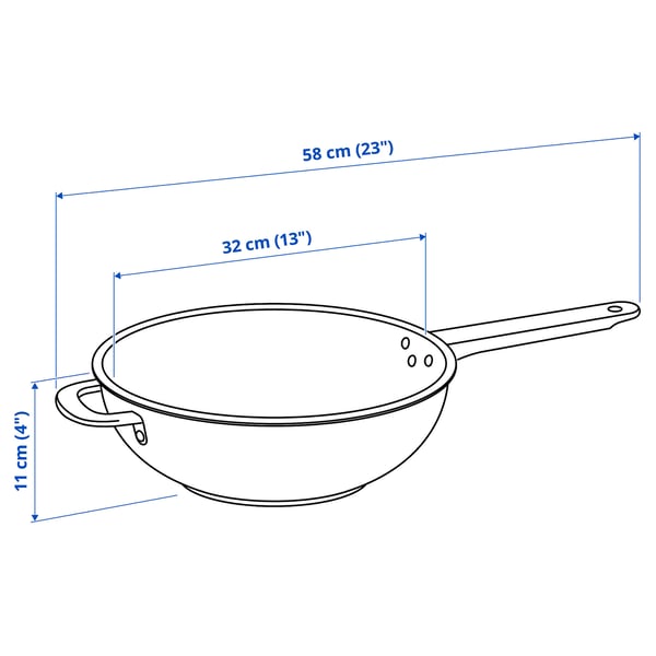 IKEA 365+ wok, stainless steel/non-stick coating, 32 cm