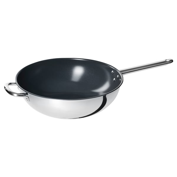 IKEA 365+ wok, stainless steel/non-stick coating, 32 cm