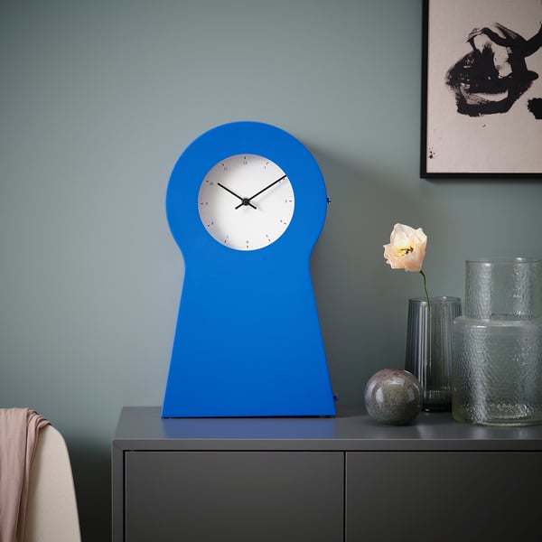 IKEA PS 1995 clock, blue, 48 cm