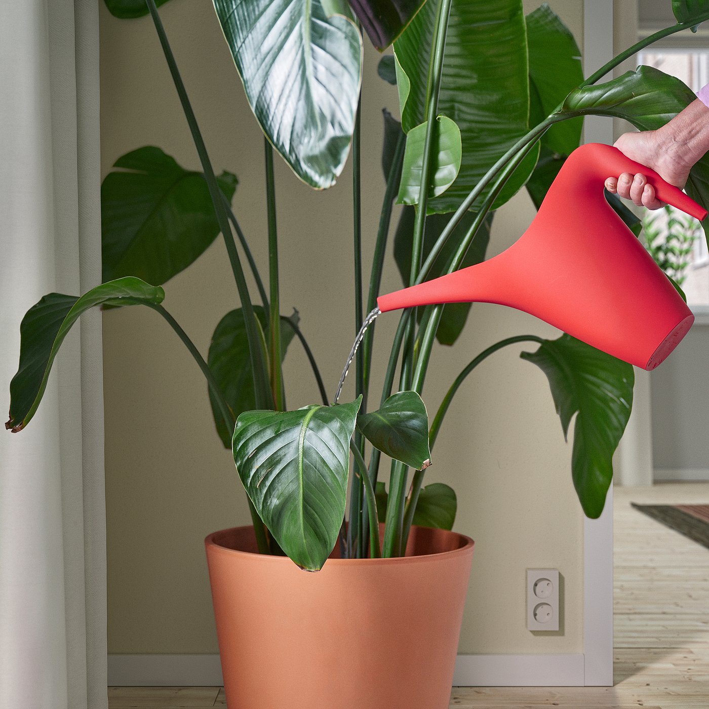 IKEA PS 2002 watering can, bright red, 1.2 l