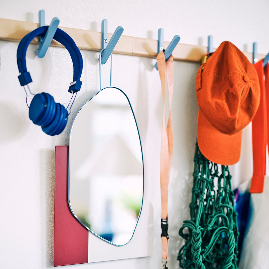 IKEA PS 2026 rack with 5 hooks, solid birch, 76 cm
