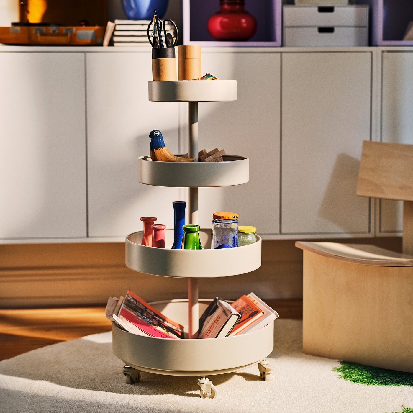 IKEA PS 2026 trolley, beige, 89x48 cm