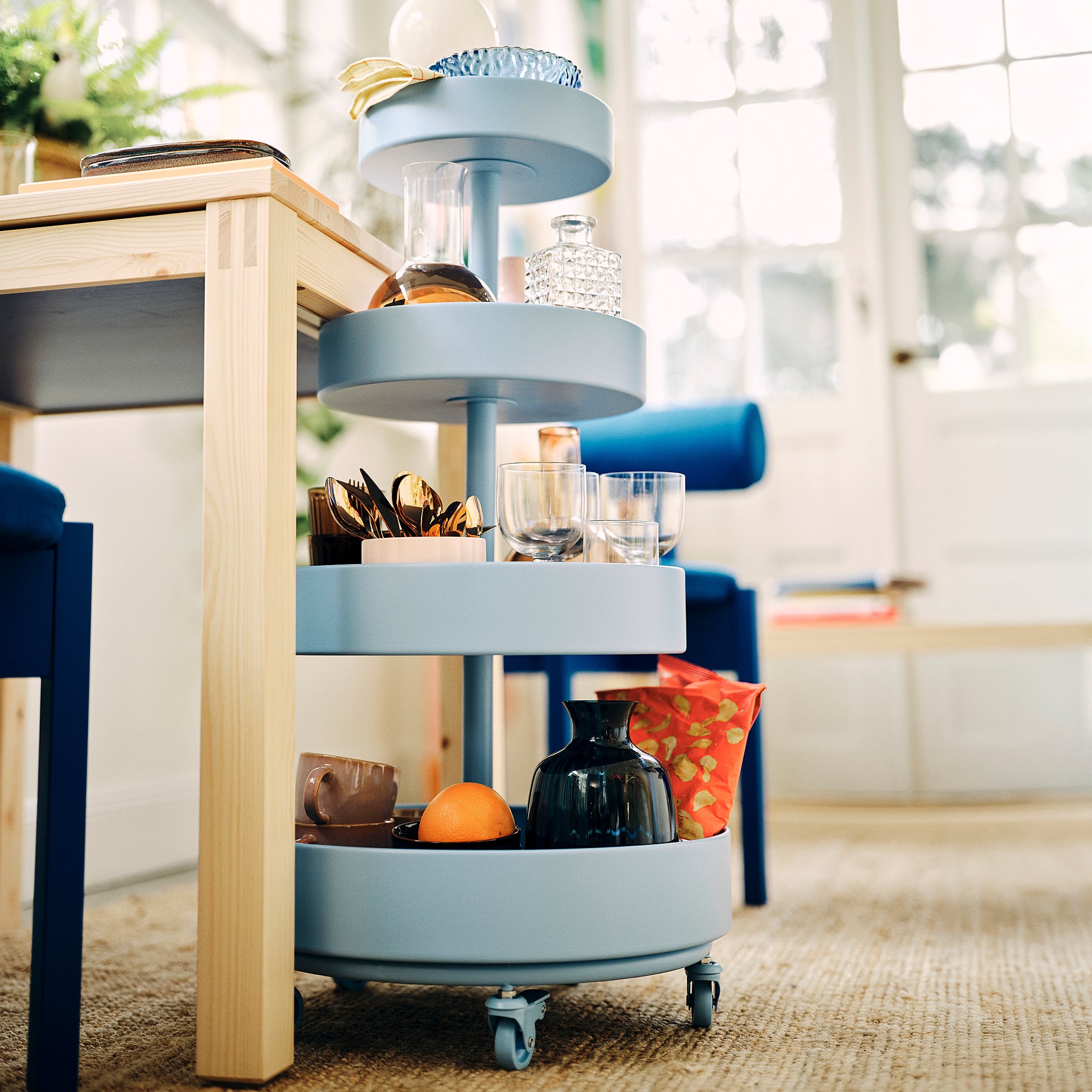 IKEA PS 2026 trolley, blue, 89x48 cm