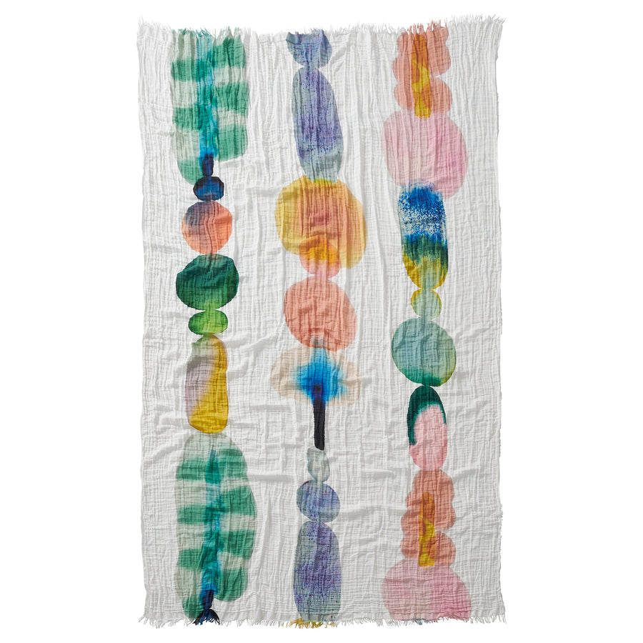 IKEA PS 2026 throw, white/multicolour, 150x200 cm