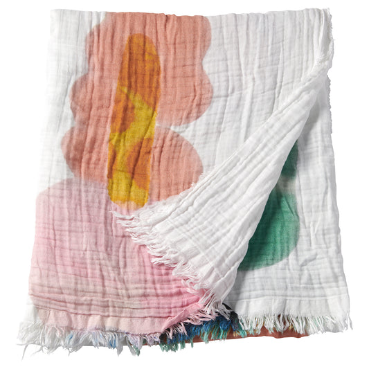 IKEA PS 2026 throw, white/multicolour, 150x200 cm