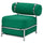 IKEA PS 2026 easy chair, with inflatable seat/back cushion/Knäbäck bright green, 73x70x84 cm