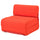 IKEA PS 2026 chair-bed, Skiftebo bright orange, 80x75 cm