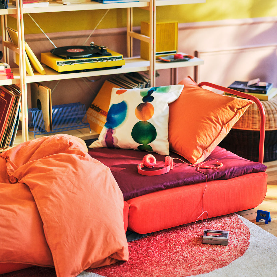 IKEA PS 2026 chair-bed, Skiftebo bright orange, 80x75 cm