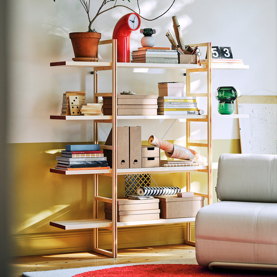 IKEA PS 2026 shelving unit, pine, 160x35x161 cm