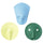 IKEA PS 2026 wall decoration, set of 3, green light blue/yellow
