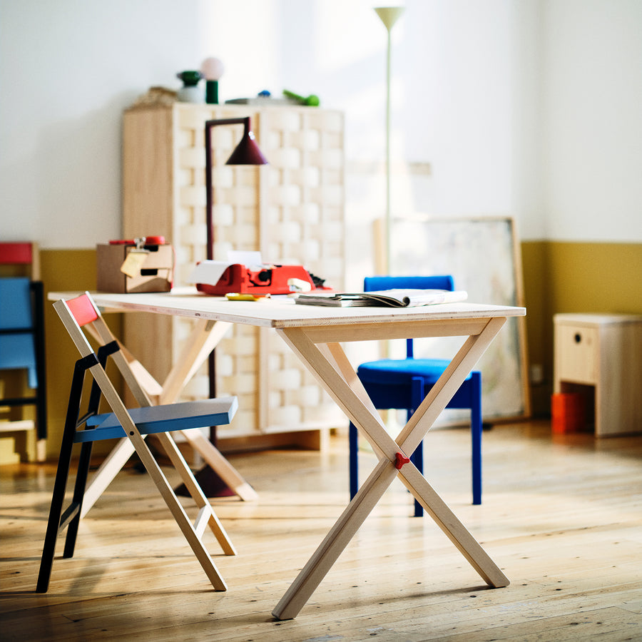 IKEA PS 2026 table, folding/pine clear lacquered, 156x75 cm