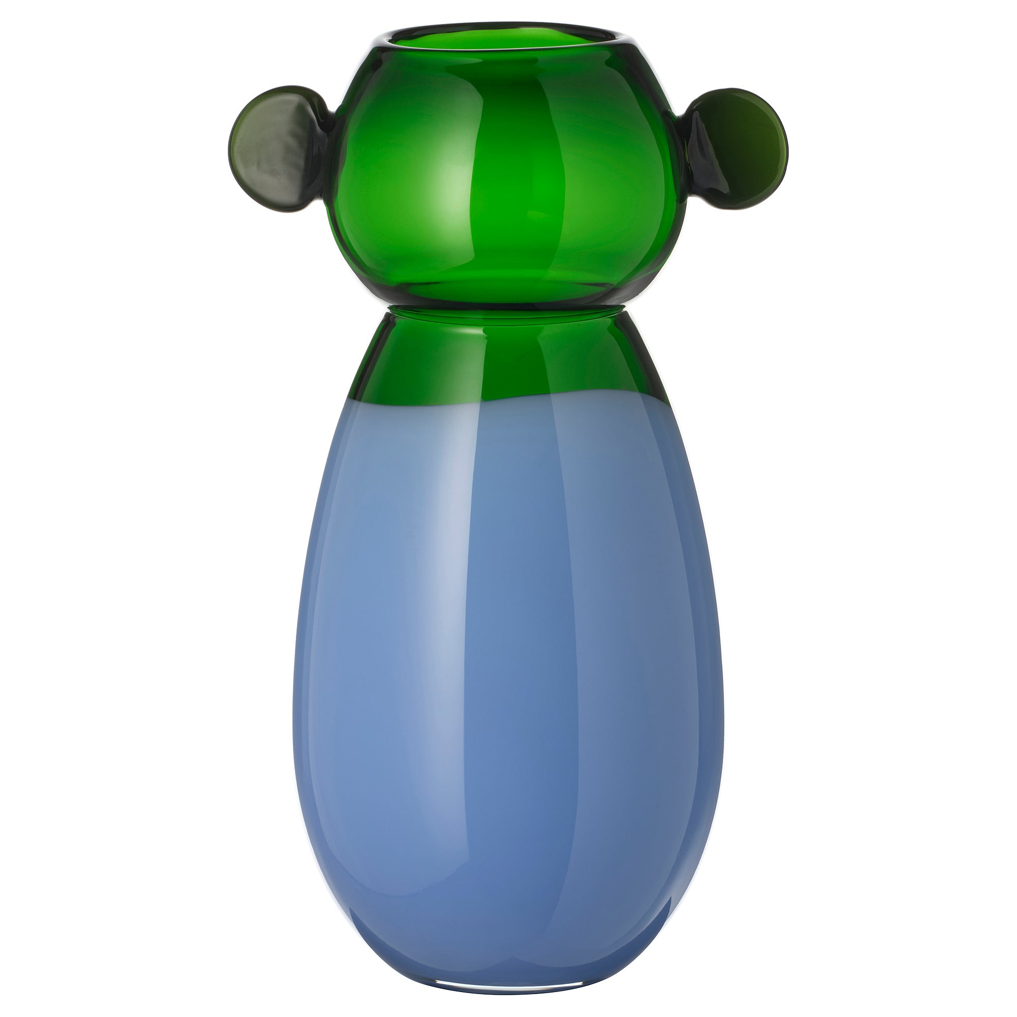 IKEA PS 2026 vase, glass/blue/green, 38 cm