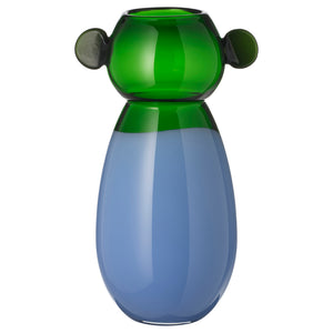 IKEA PS 2026 vase, glass/blue/green, 38 cm
