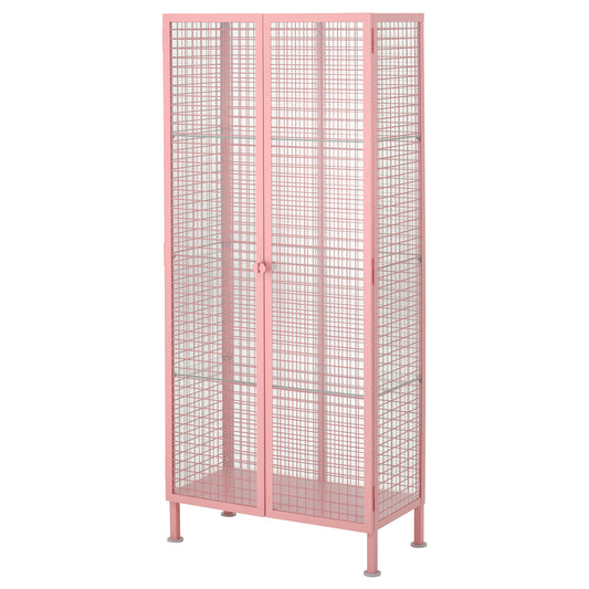 IKEA PS 2026 glass-door cabinet, light pink, 73x36x160 cm