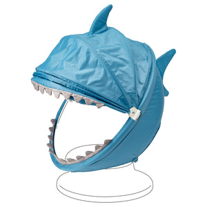 IKEA PS LÖMSK slipcover f children's swiv armchr, blue/shark, 59x75x62 cm