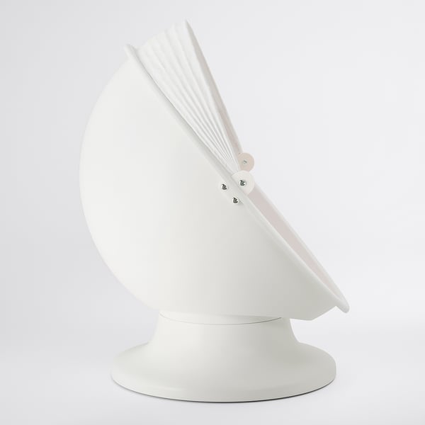 IKEA PS LÖMSK swivel armchair, white/red, 59x75x62 cm