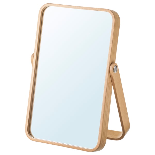 IKORNNES table mirror, ash, 27x40 cm