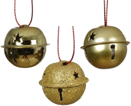 12 GOLD BELLS DIAM 3 CM