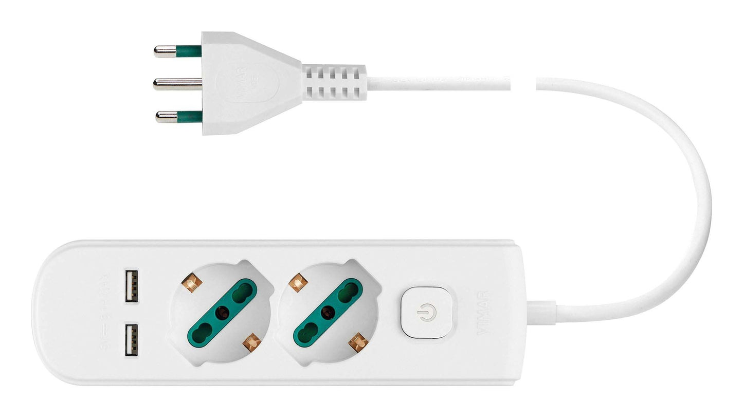 LINEAR SOCKET WITH 2 UNIVERSAL OUTLETS