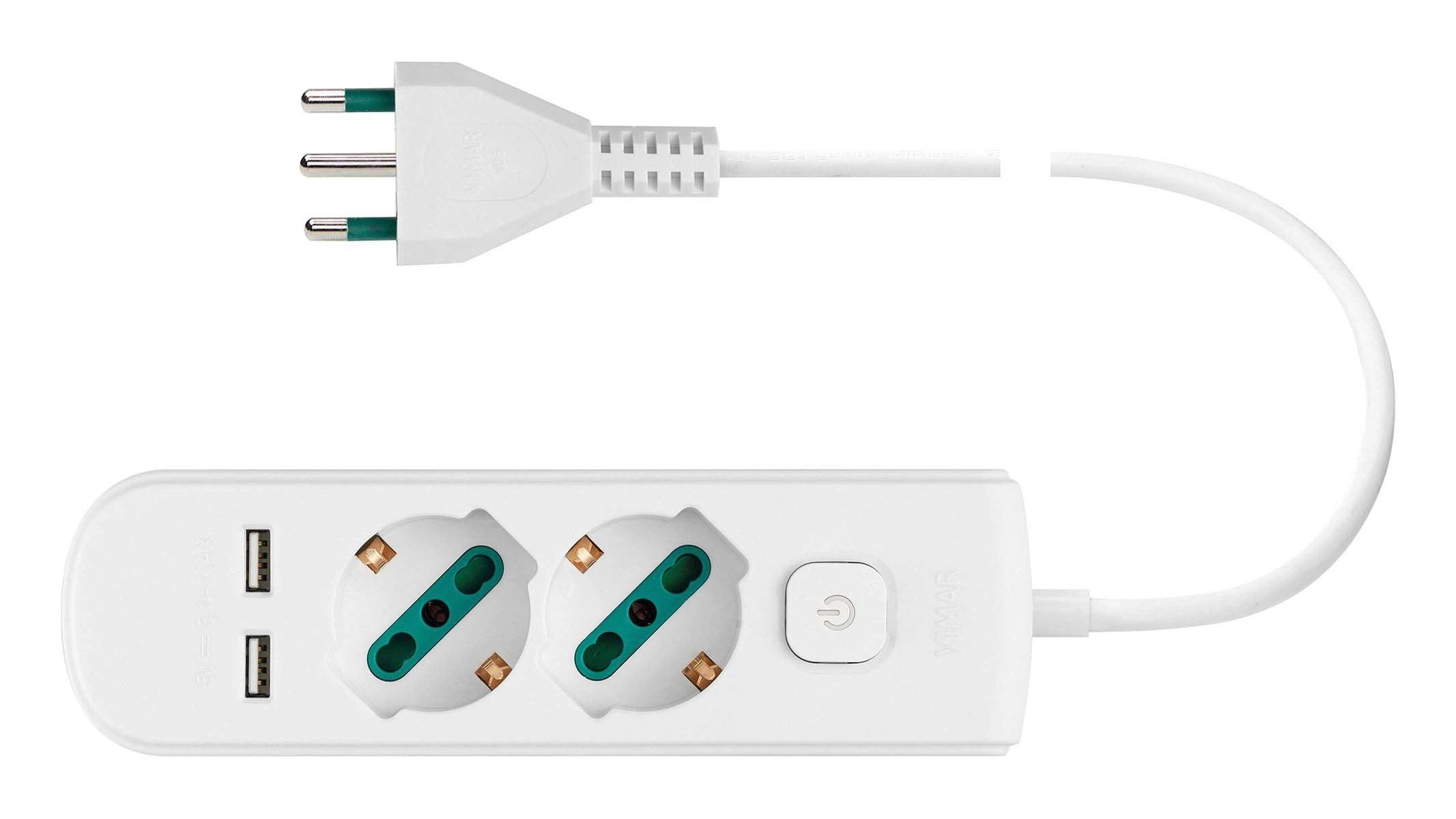 LINEAR SOCKET WITH 2 UNIVERSAL OUTLETS