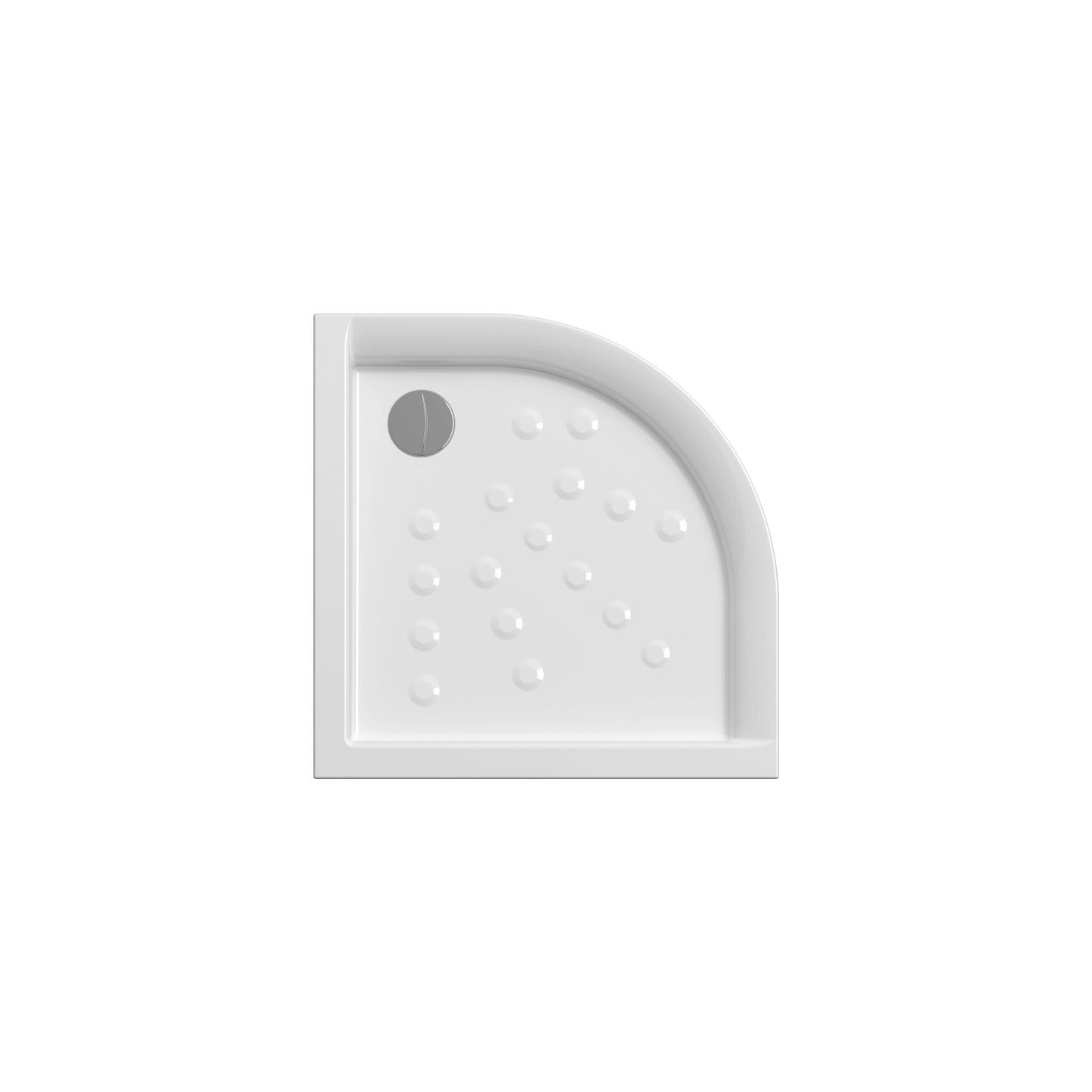 SEMICIRCULAR SHOWER TRAY ANABELA L 80 P 80 H 8 CM CERAMIC