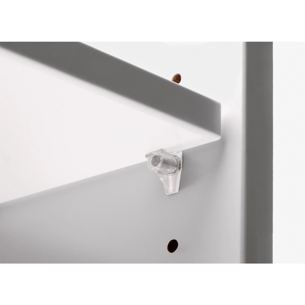 TRANSPARENT PLASTIC SAFETY SHELF BRACKETS D