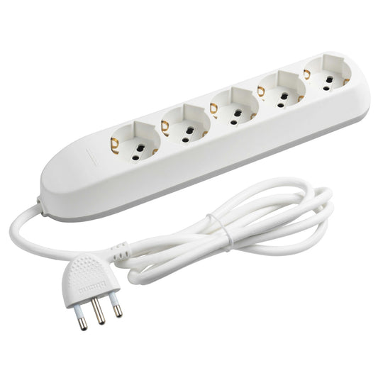 UNIVERSAL MULTISOCKET 5 PLACES WHITE