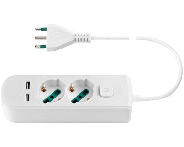 LINEAR SOCKET WITH 2 UNIVERSAL OUTLETS