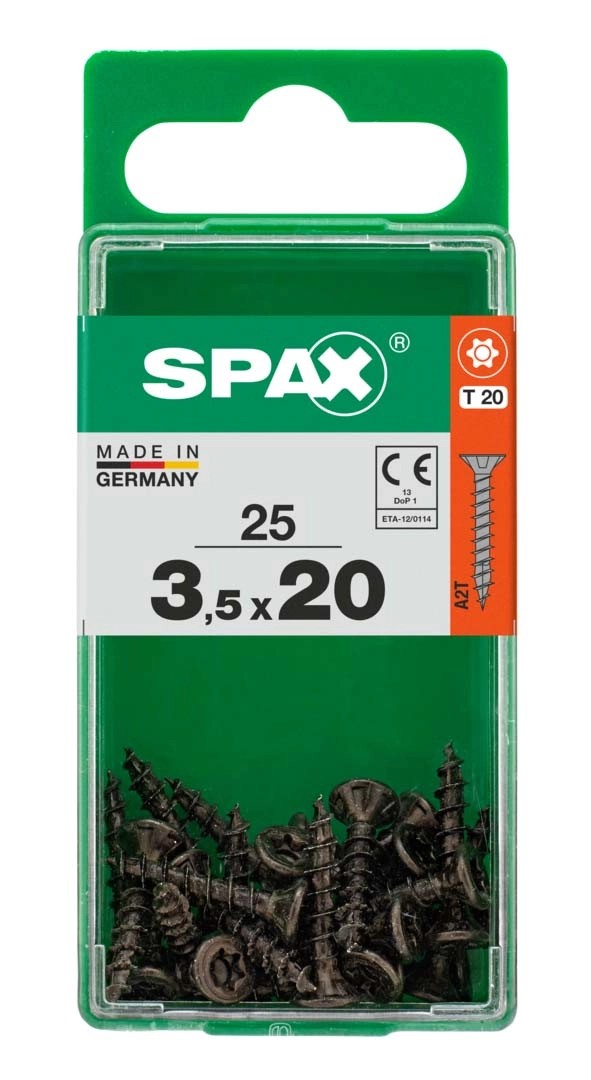 SPAX TSP T-STAR PLUS BLACK 3.5X20 S 25 PCS