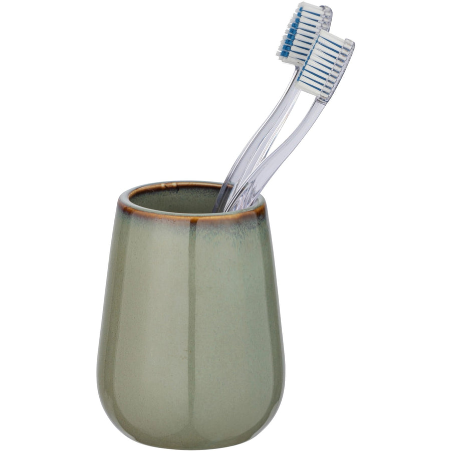 GREEN SIRMIONE CERAM TOOTHBRUSH HOLDER
