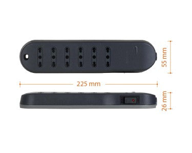 MULTI-SOCKET 6 PLUGS 10/16A SOCKET 10A