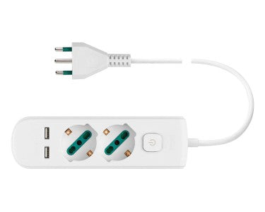 LINEAR SOCKET WITH 2 UNIVERSAL OUTLETS