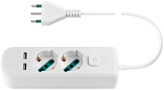 LINEAR SOCKET WITH 2 UNIVERSAL OUTLETS