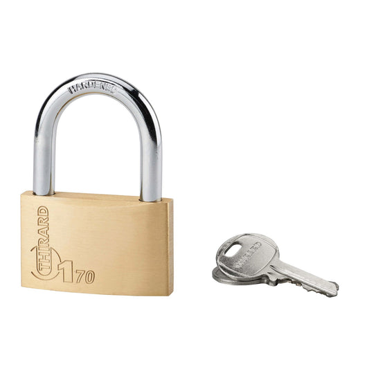 Key Padlock. 70MM. Brass
