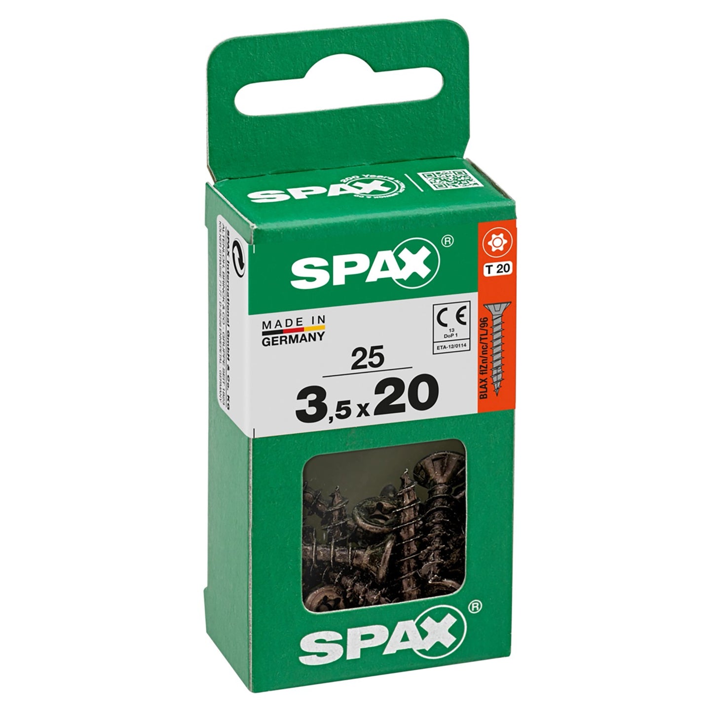 SPAX TSP T-STAR PLUS BLACK 3.5X20 S 25 PCS