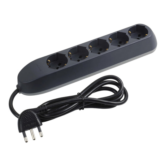UNIVERSAL MULTISOCKET 5 PLACES BLACK