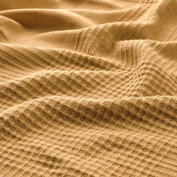 INDIRA bedspread, yellow-beige, 230x250 cm