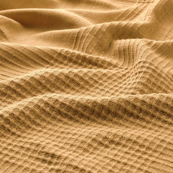 Ikea INDIRA - Bedspread, yellow-beige,150x250 cm